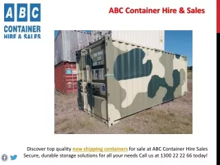 New Shipping Containers For Sale