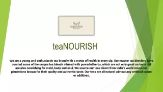 teaNOURISH tea manufacturer