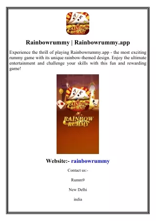 Rainbowrummy  Rainbowrummy.app