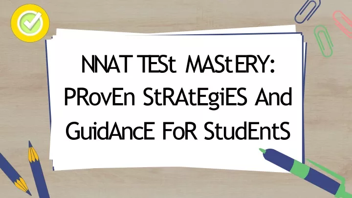 nn a t t e s t m a s t e r y proven strategies and guidance for students