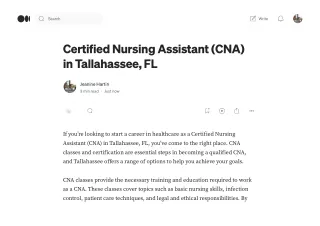 Certified Nursing Assistant (CNA) in Tallahassee, FL
