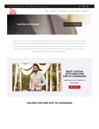 Best wedding dress designer for men in Vadodara -whitehouse tailors