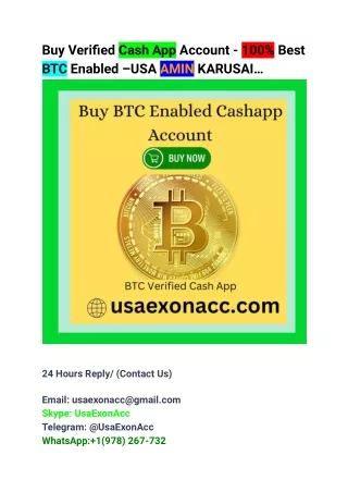 Buy Verified Cash App Account - Best BTC Enable 100% ...