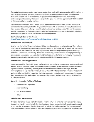 the global folded tissues market experienced