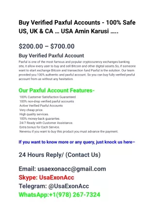 Buy Verified Paxful Accounts For 100 ... - usaexonacc Team...