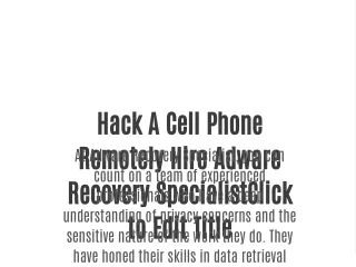 Hack A Cell Phone Remotely Hire Adware Recovery Specialist