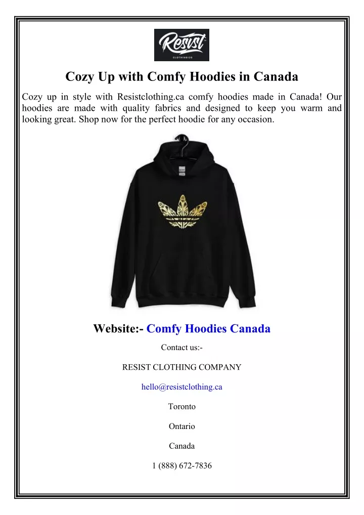 cozy up with comfy hoodies in canada