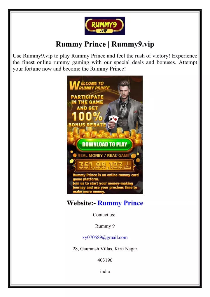 rummy prince rummy9 vip