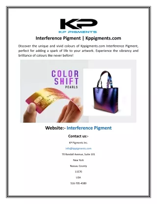 Interference Pigment  Kppigments