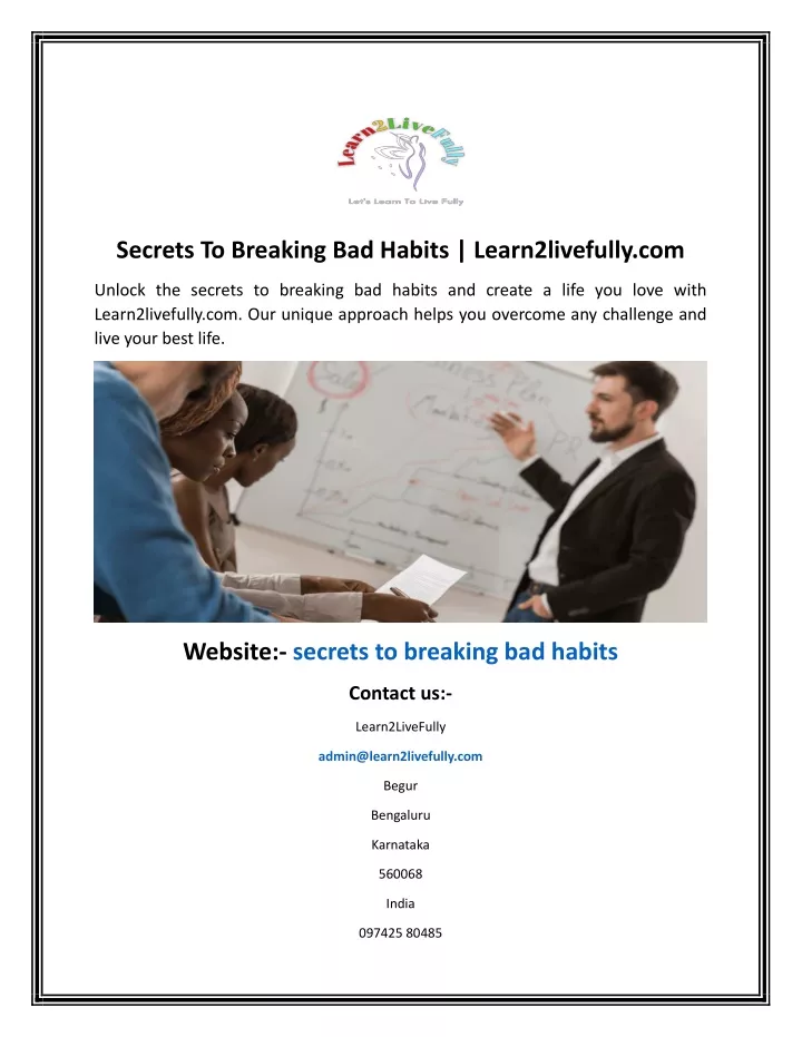 secrets to breaking bad habits learn2livefully com