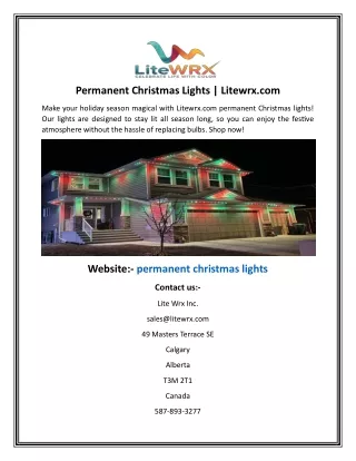 permanent christmas lights litewrx com