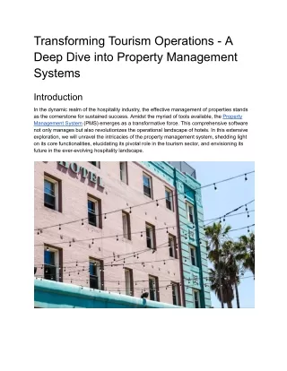 transforming tourism operations a deep dive into