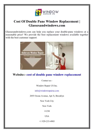 cost of double pane window replacement