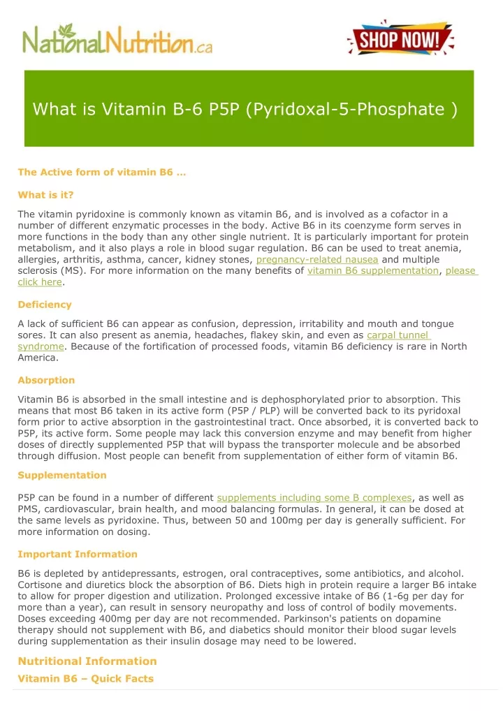 what is vitamin b 6 p5p pyridoxal 5 phosphate