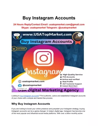 Buy Instagram Accounts