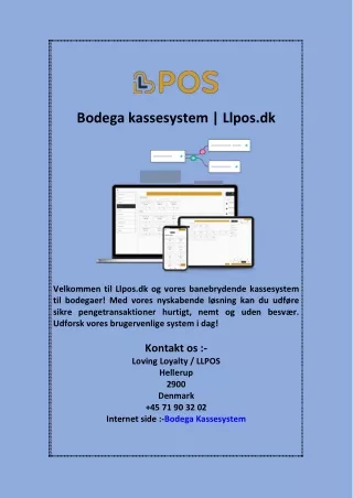 Bodega kassesystem  Llpos dk