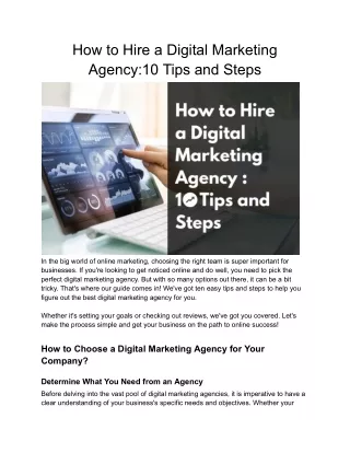 How to Hire a Digital Marketing Agency_10 Tips and Steps