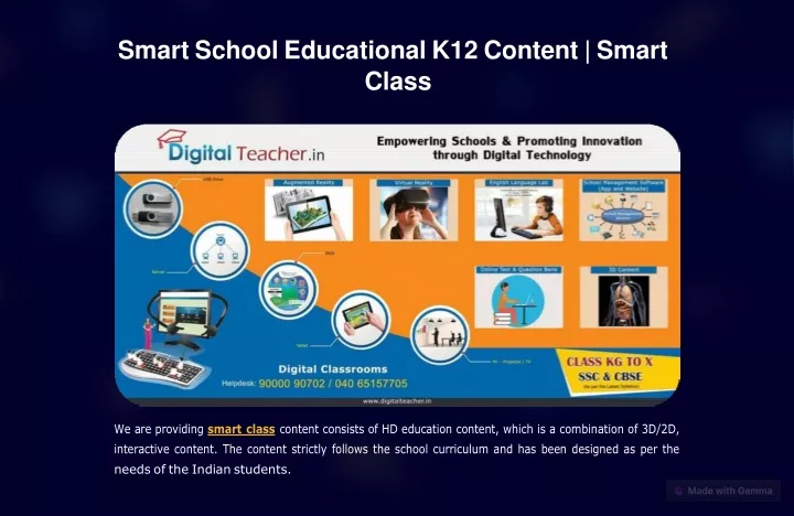 smart school educational k12 content smart class