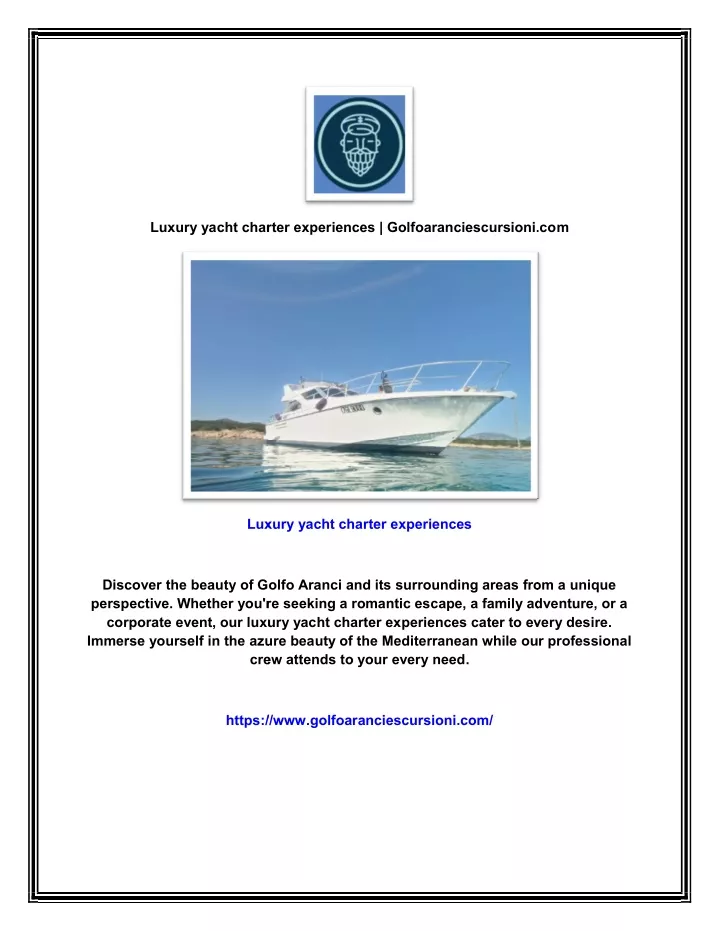 luxury yacht charter experiences