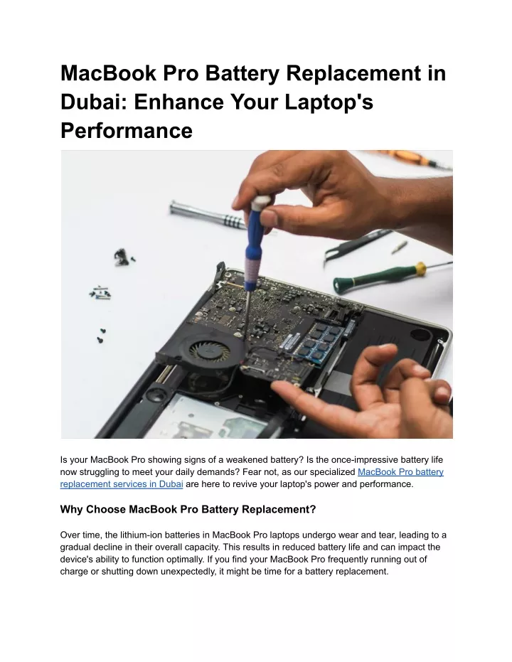 macbook pro battery replacement in dubai enhance