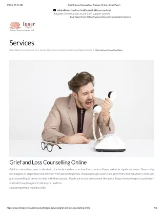 Grief and Loss Counselling Online