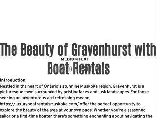 gravenhurst boat rentals