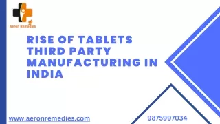 Tablets Third Party Manufacturing in India