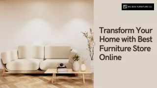 Transform Your Home with Best Furniture Store Online