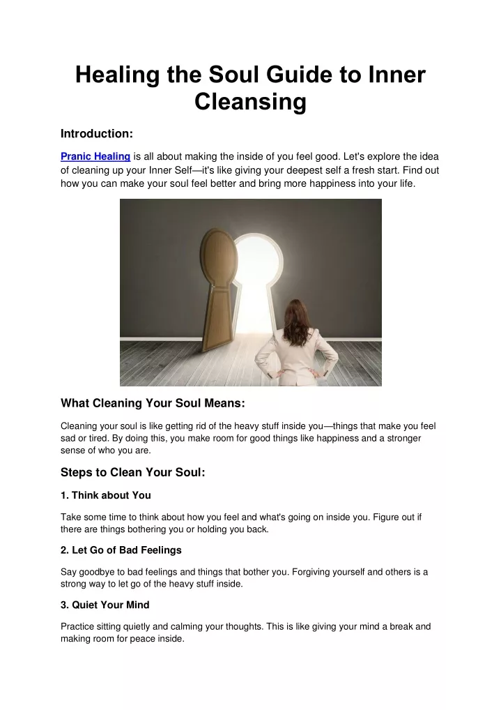 healing the soul guide to inner cleansing