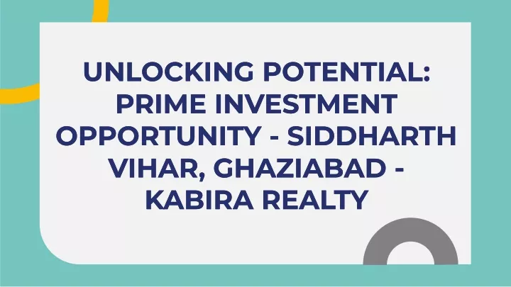 unlocking potential prime investment opportunity