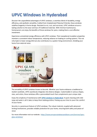 upvc windows in hyderabad