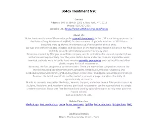 Botox Treatment NYC