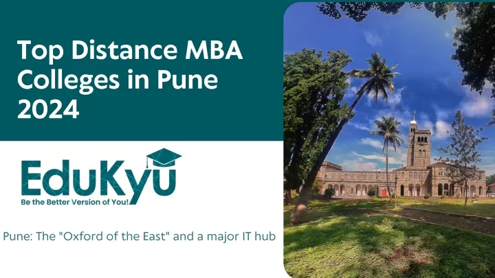 top distance mba colleges in pune 2024