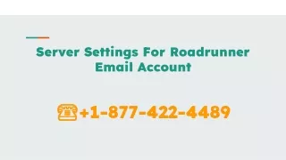 Server Settings for Roadrunner Email Account