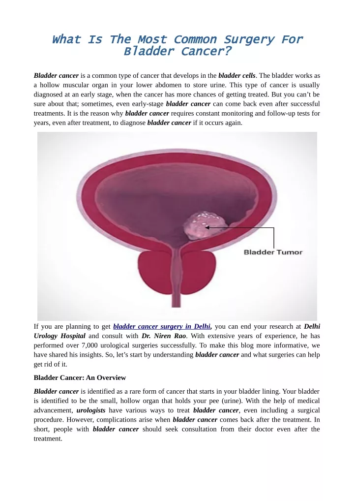 what is the most common surgery for what