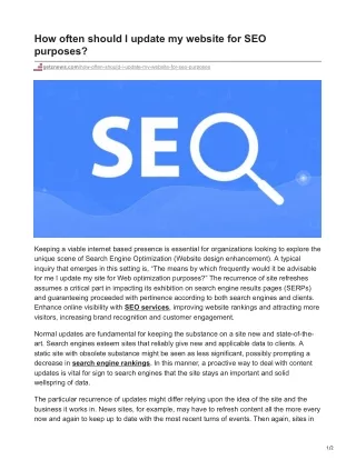 how often should i update my website