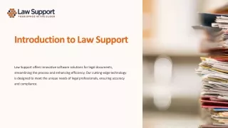 Software for Legal Documents by Law Support