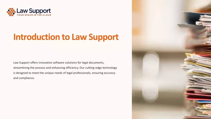 introduction to law support