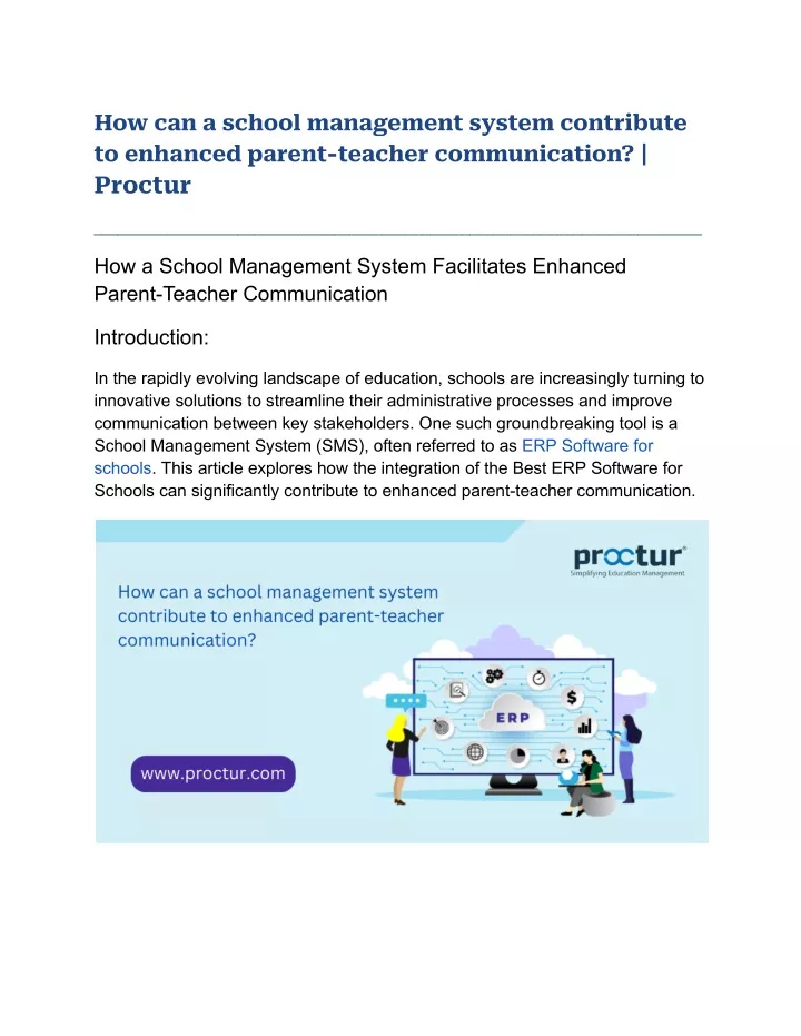 how can a school management system contribute