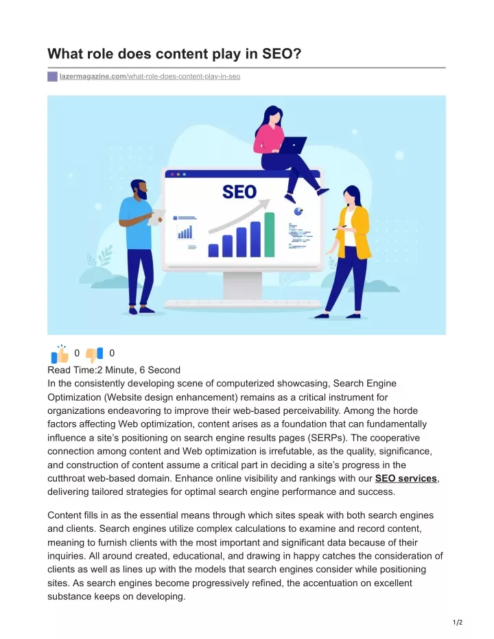 what role does content play in seo