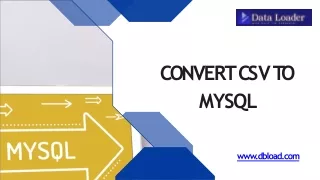 Convert CSV to MySQL