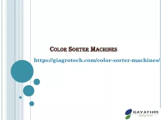 Color Sorter Machines, Automated Color Sorting Machine Supplier, Color Sorting E