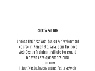 Web design & development training Institute Ramanattukara | Best Course