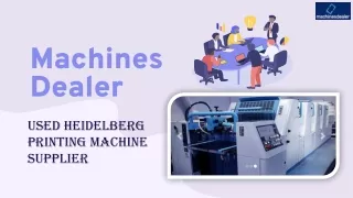 Heidelberg SM 74-4 Offset Printing Machine: Machines Dealer