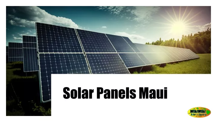 solar panels maui