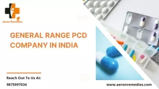 Best General Range PCD Company in India
