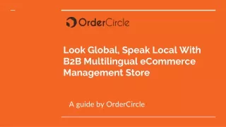 Look Global, Speak Local With B2B Multilingual eCommerce Management Store