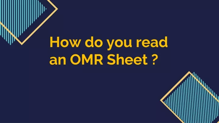 how do you read an omr sheet