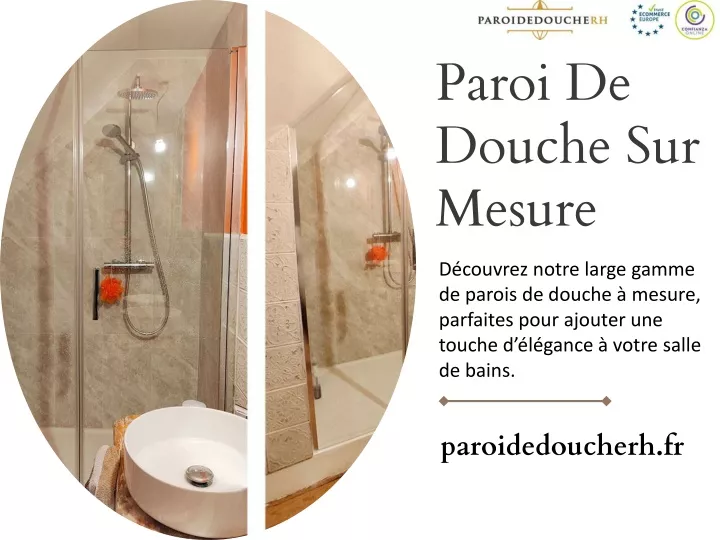 paroi de douche sur mesure