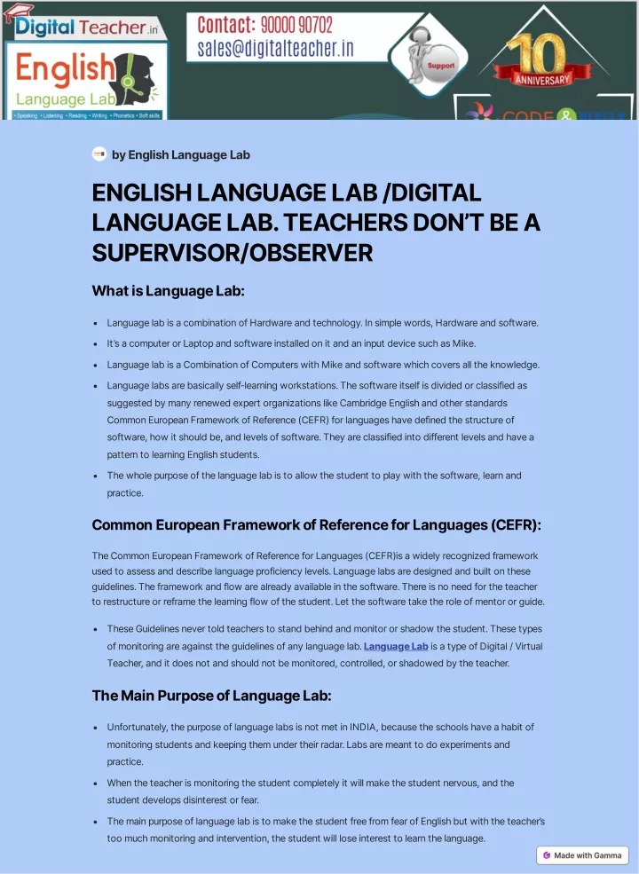 by english language lab